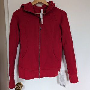 Lululemon scuba dark red size 6